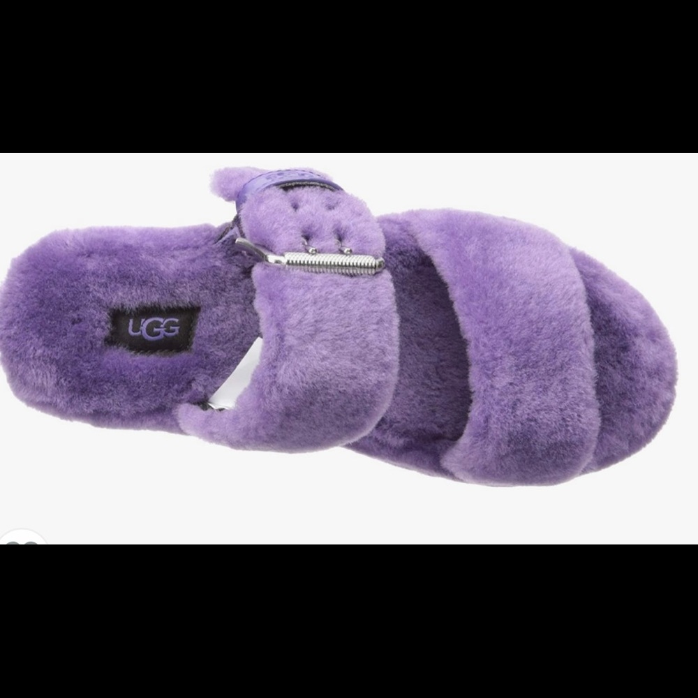 Ugg Purple Fluffy Slippers